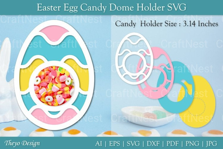 Easter Candy Dome Holder SVG Bundle