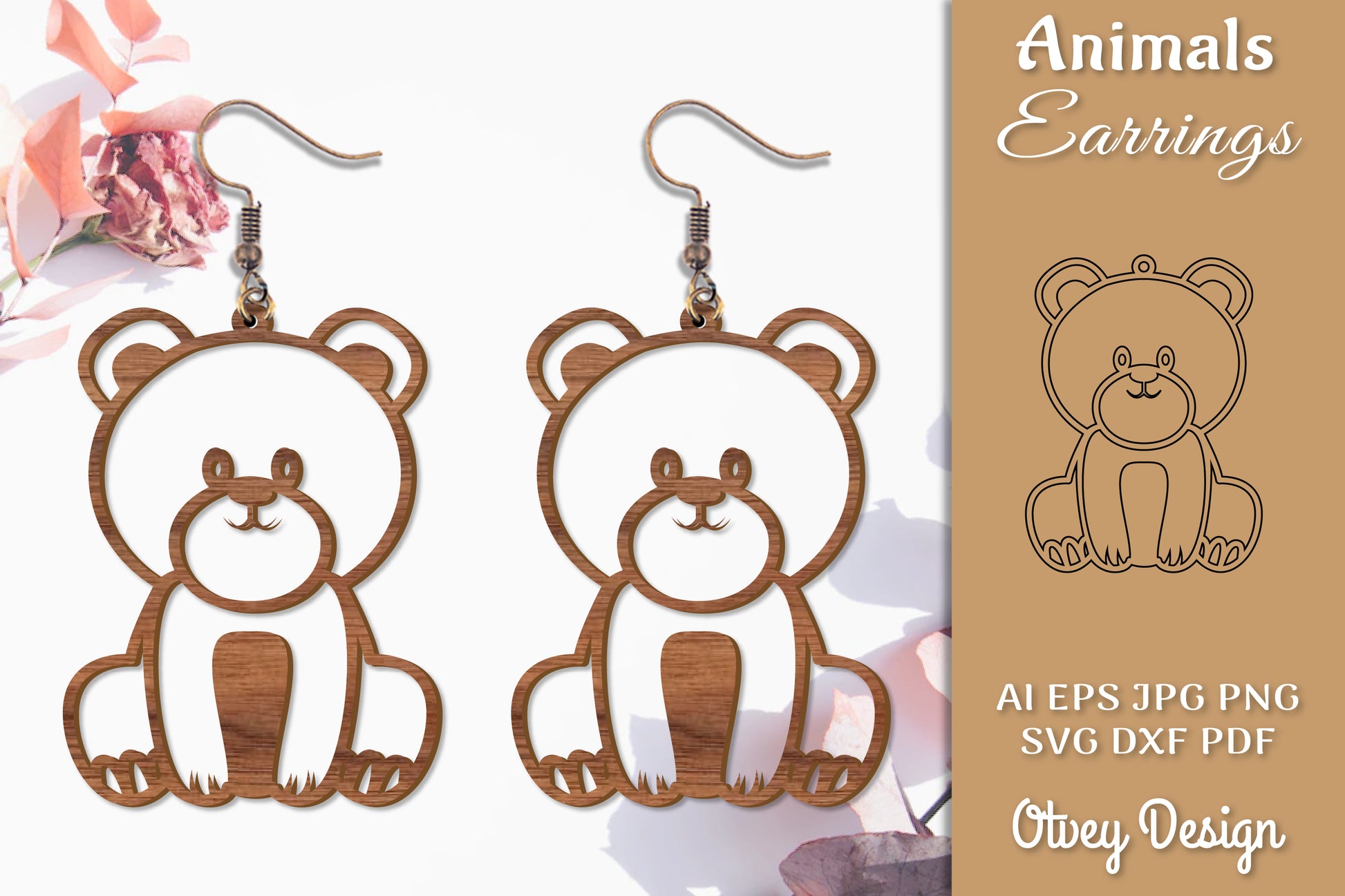 5280 Animals Earrings SVG Bundle - CraftNest - Digital Crafting and Art