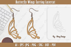Butterfly Earring Lasercut SVG Bundle 6 - CraftNest - Digital Crafting and Art
