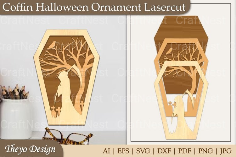Coffin Ornament SVG Bundle