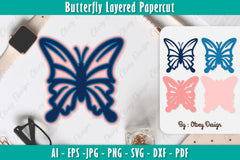 Butterfly Layered Papercut SVG Bundle 6 - CraftNest - Digital Crafting and Art