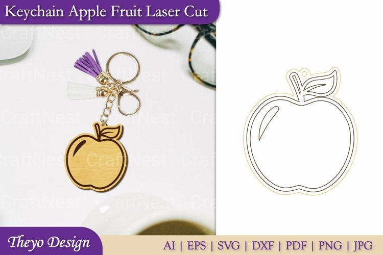 Fruit Keychain SVG Bundle
