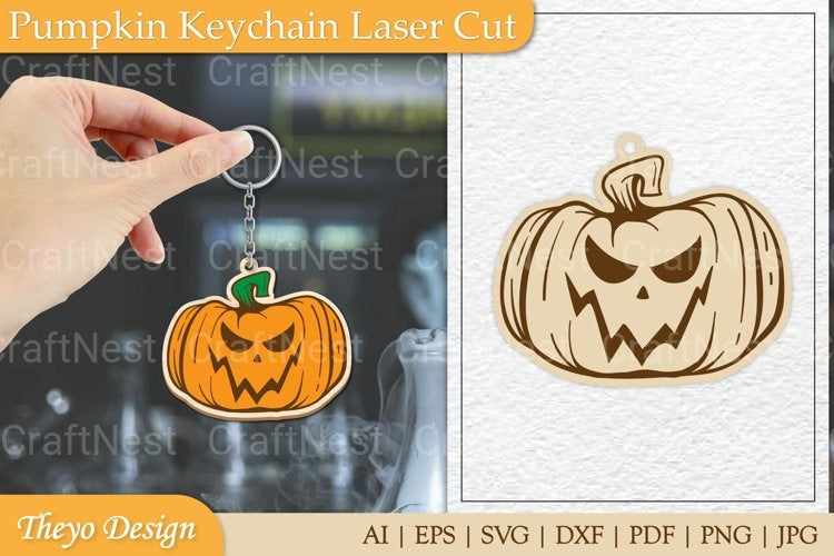 Pumpkin Keychain SVG Bundle
