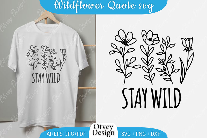 Wildflowers Quote Motivational Sayings SVG Bundle 6 - CraftNest - Digital Crafting and Art