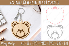 Head Animals Keychain SVG Bundle 4 - CraftNest - Digital Crafting and Art