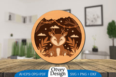 Animals 3D Layered Lasercut SVG Bundle 4 - CraftNest - Digital Crafting and Art