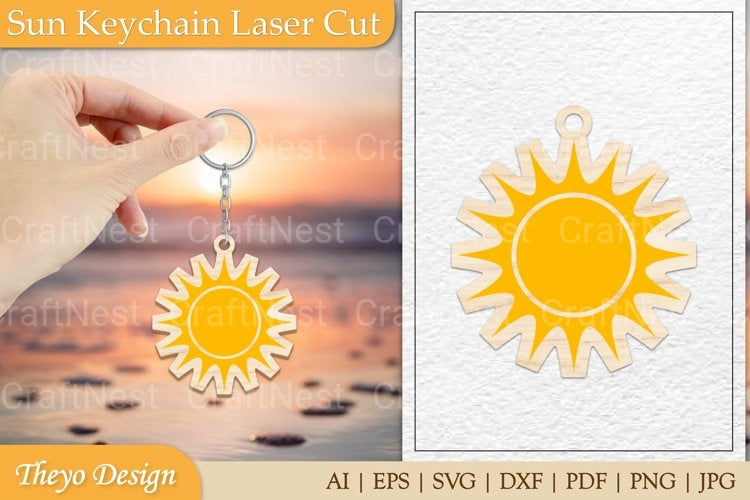 Sun Keychain SVG Bundle