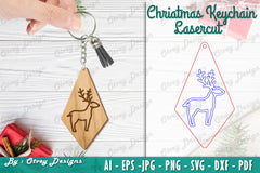 Christmas Keychain Lasercut SVG Bundle 27 - CraftNest - Digital Crafting and Art