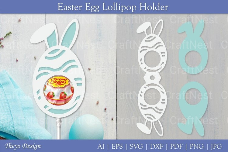 Easter Egg Lollipop Holder SVG Bundle