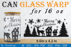 Christmas Deer Can Glass 16 OZ SVG Bundle 6 - CraftNest - Digital Crafting and Art