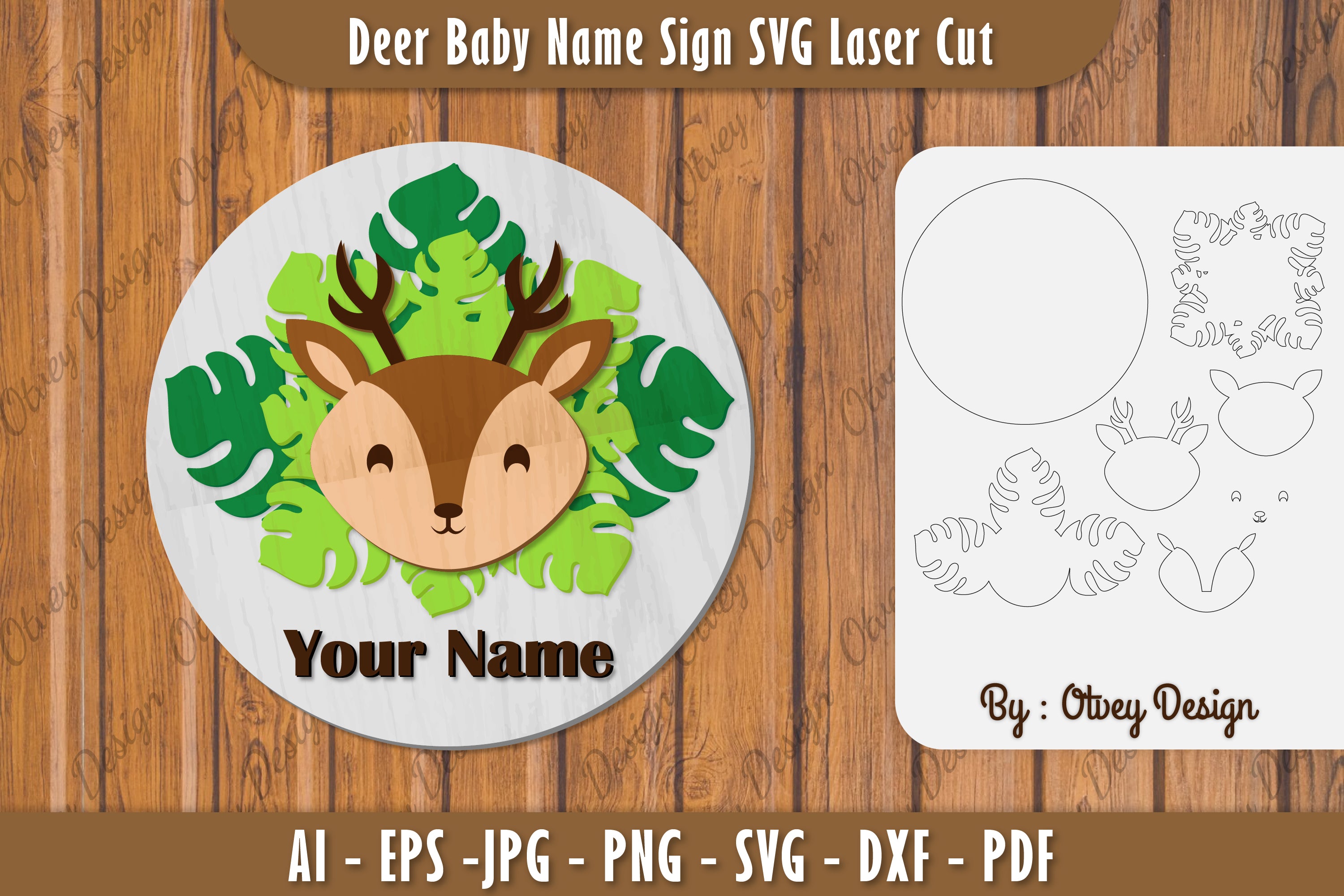 Baby Name Sign SVG Laser Cut Bundle 7 - CraftNest - Digital Crafting and Art