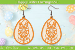 Easter Bunny Earring SVG Bundle 4 - CraftNest - Digital Crafting and Art