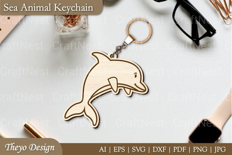 Cute Sea Animal Key Chain SVG Bundle