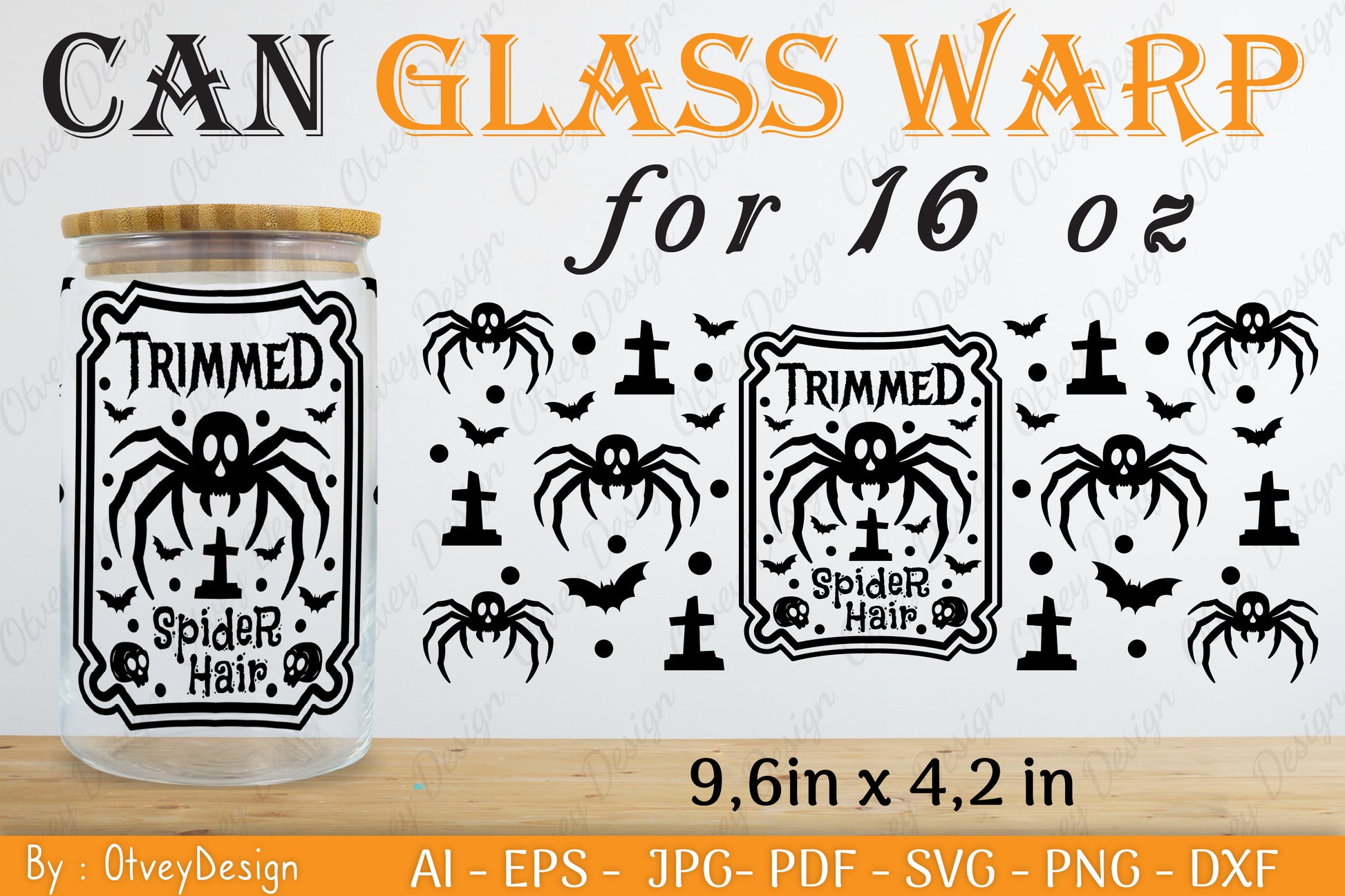 Halloween 16 oz Can Glass Wrap SVG Bundle 10 - CraftNest - Digital Crafting and Art
