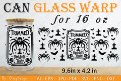 Halloween 16 oz Can Glass Wrap SVG Bundle 10 - CraftNest - Digital Crafting and Art
