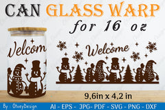 Snowman Can Glass 16 OZ SVG Bundle 9 - CraftNest - Digital Crafting and Art