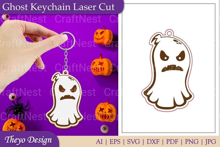 Ghost Keychain SVG Bundle