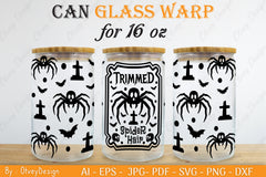 Halloween 16 oz Can Glass Wrap SVG Bundle 10 - CraftNest - Digital Crafting and Art