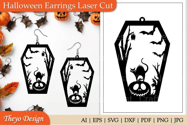 Halloween Earrings SVG Bundle