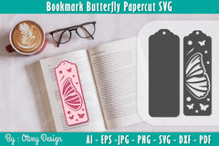 Bookmark Butterfly SVG Bundle 8 - CraftNest - Digital Crafting and Art