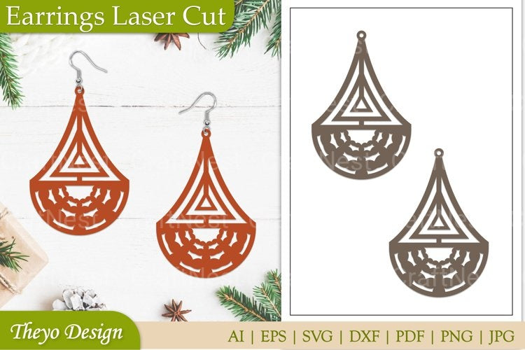 Lasercut Mandala Earrings SVG Bundle