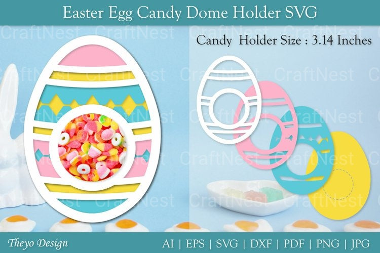 Easter Candy Dome Holder SVG Bundle