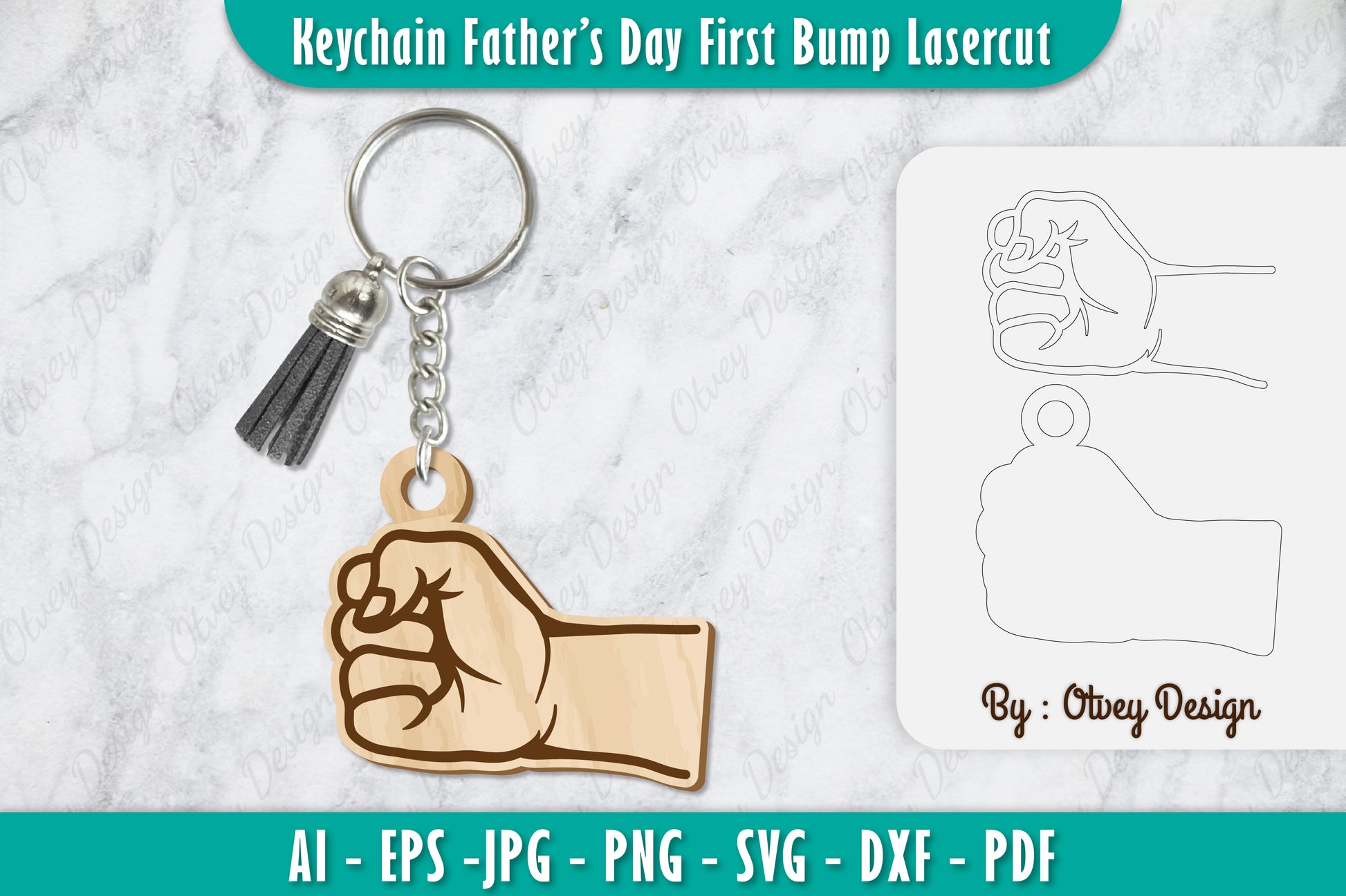 Father's Day Fist Bump Keychain SVG Bundle 2 - CraftNest - Digital Crafting and Art