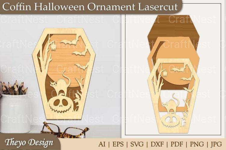 Coffin Ornament SVG Bundle