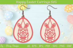 Easter Bunny Earring SVG Bundle 5 - CraftNest - Digital Crafting and Art