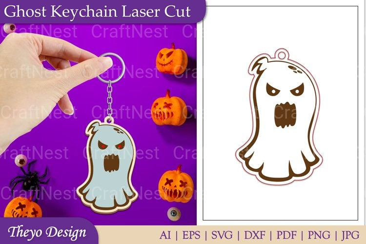 Ghost Keychain SVG Bundle