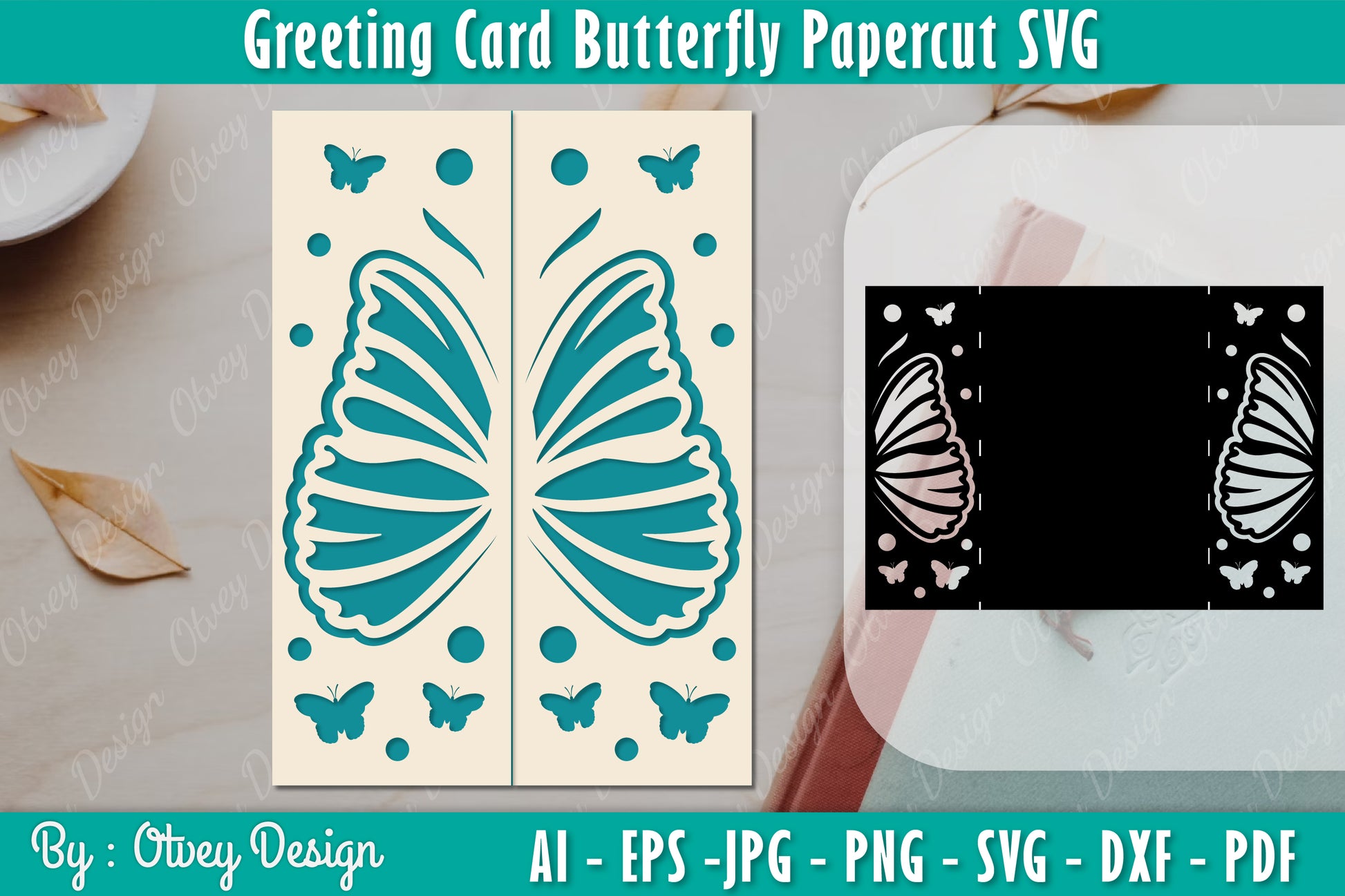 Greeting Card Butterfly SVG Bundle 8 - CraftNest - Digital Crafting and Art