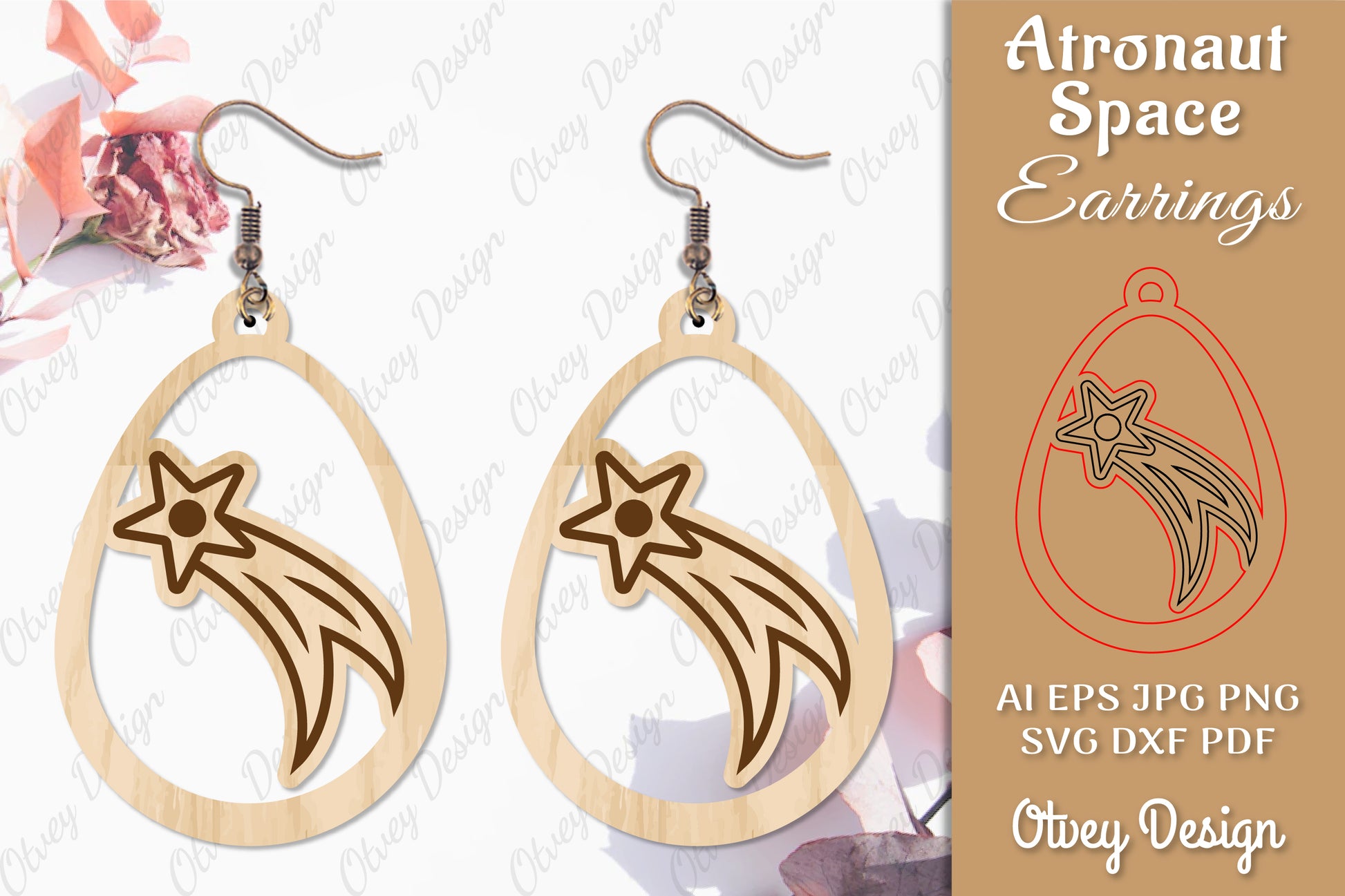 Astronaut Space Keychain Earring SVG Bundle 28 - CraftNest - Digital Crafting and Art