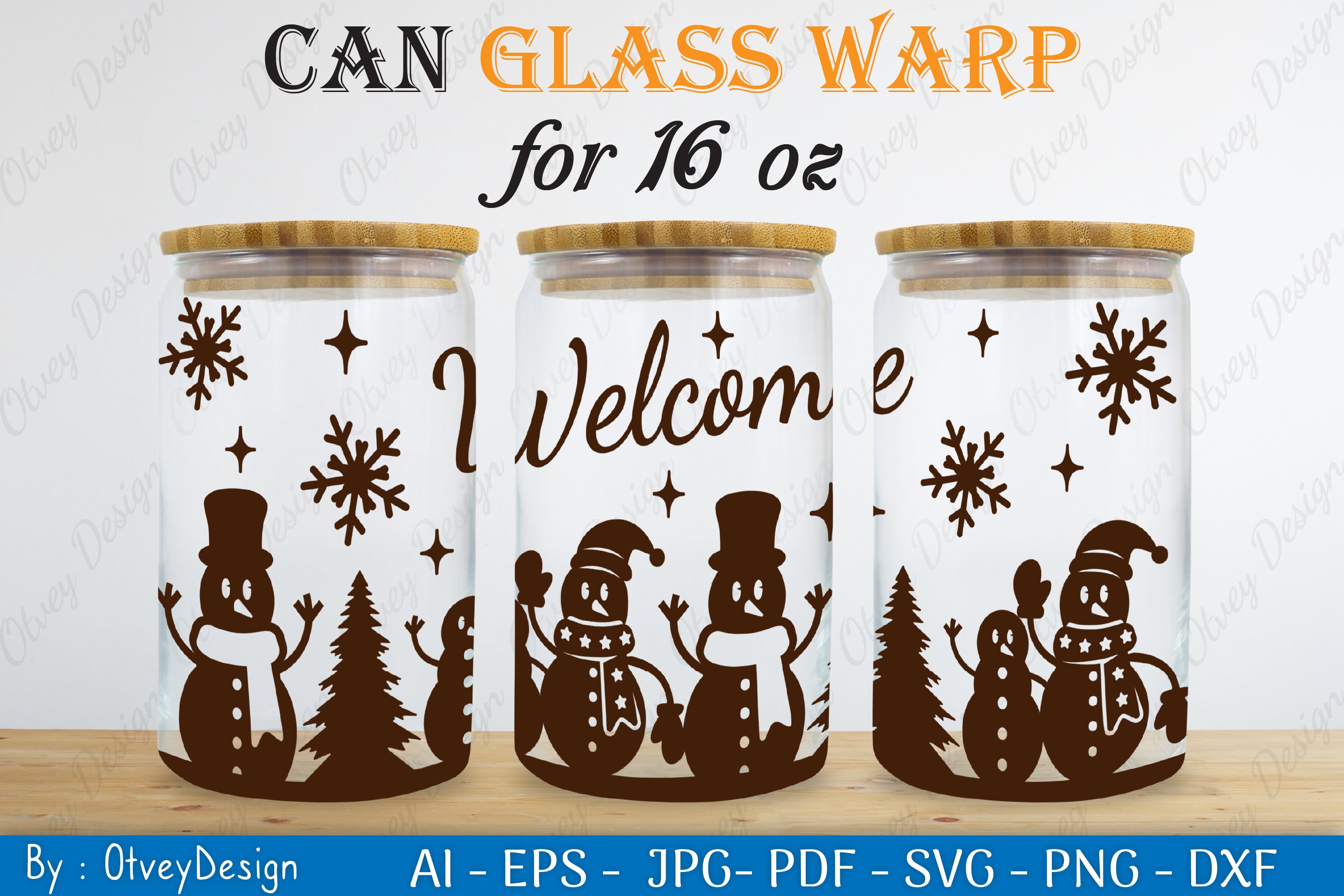 Snowman Can Glass 16 OZ SVG Bundle 9 - CraftNest - Digital Crafting and Art