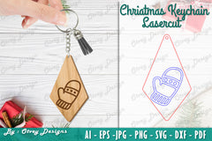 Christmas Keychain Lasercut SVG Bundle 28 - CraftNest - Digital Crafting and Art