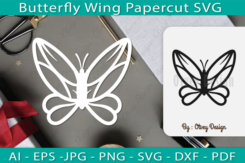 Butterfly Papercut SVG Bundle 8 - CraftNest - Digital Crafting and Art