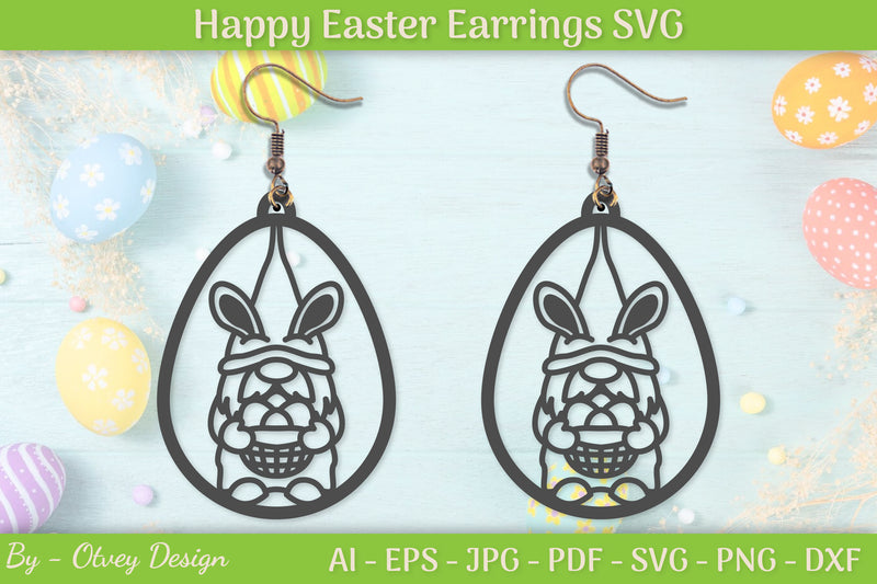 Easter Bunny Earring SVG Bundle 17 - CraftNest - Digital Crafting and Art