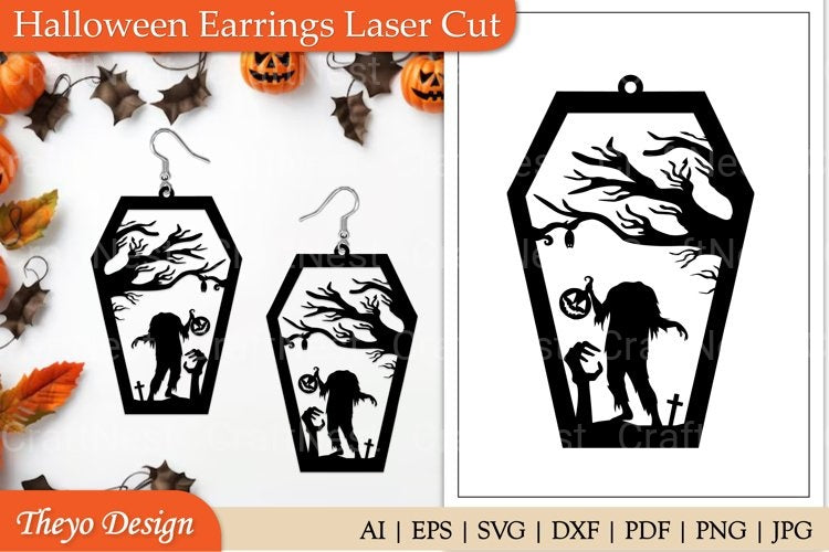 Halloween Earrings SVG Bundle