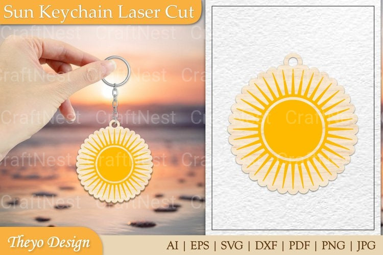 Sun Keychain SVG Bundle