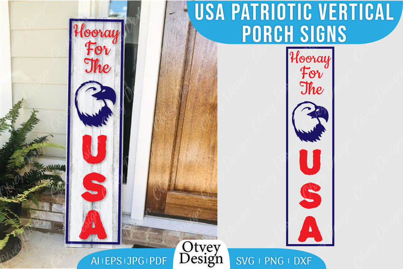 USA Patriotic Vertical Porch Signs SVG Bundle 9 - CraftNest - Digital Crafting and Art
