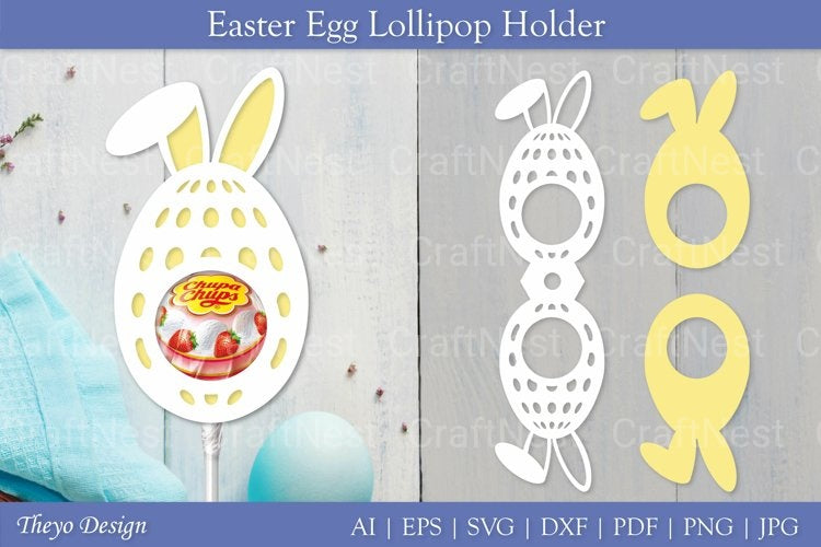 Easter Egg Lollipop Holder SVG Bundle