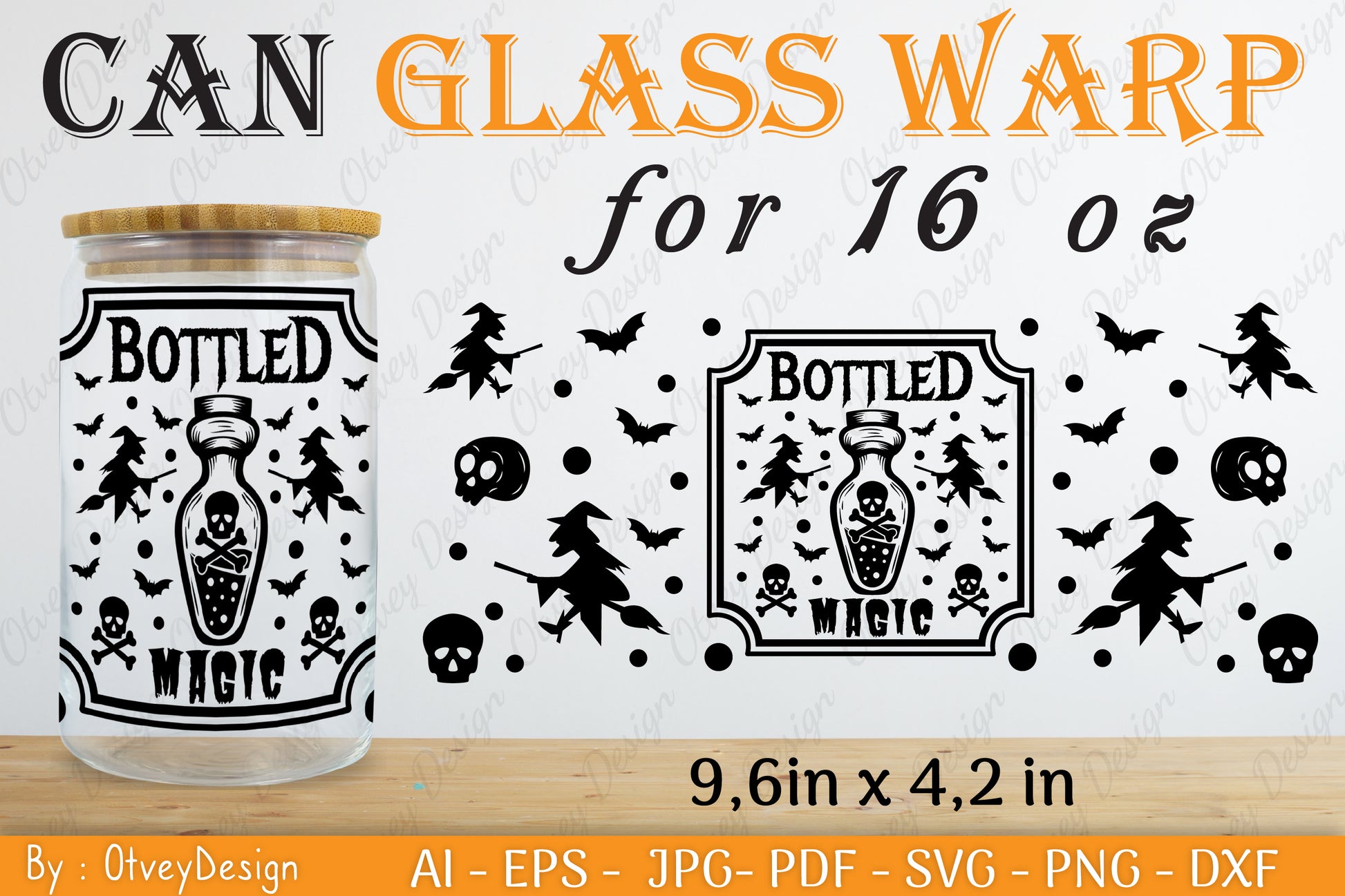 Halloween 16 oz Can Glass Wrap SVG Bundle 11 - CraftNest - Digital Crafting and Art
