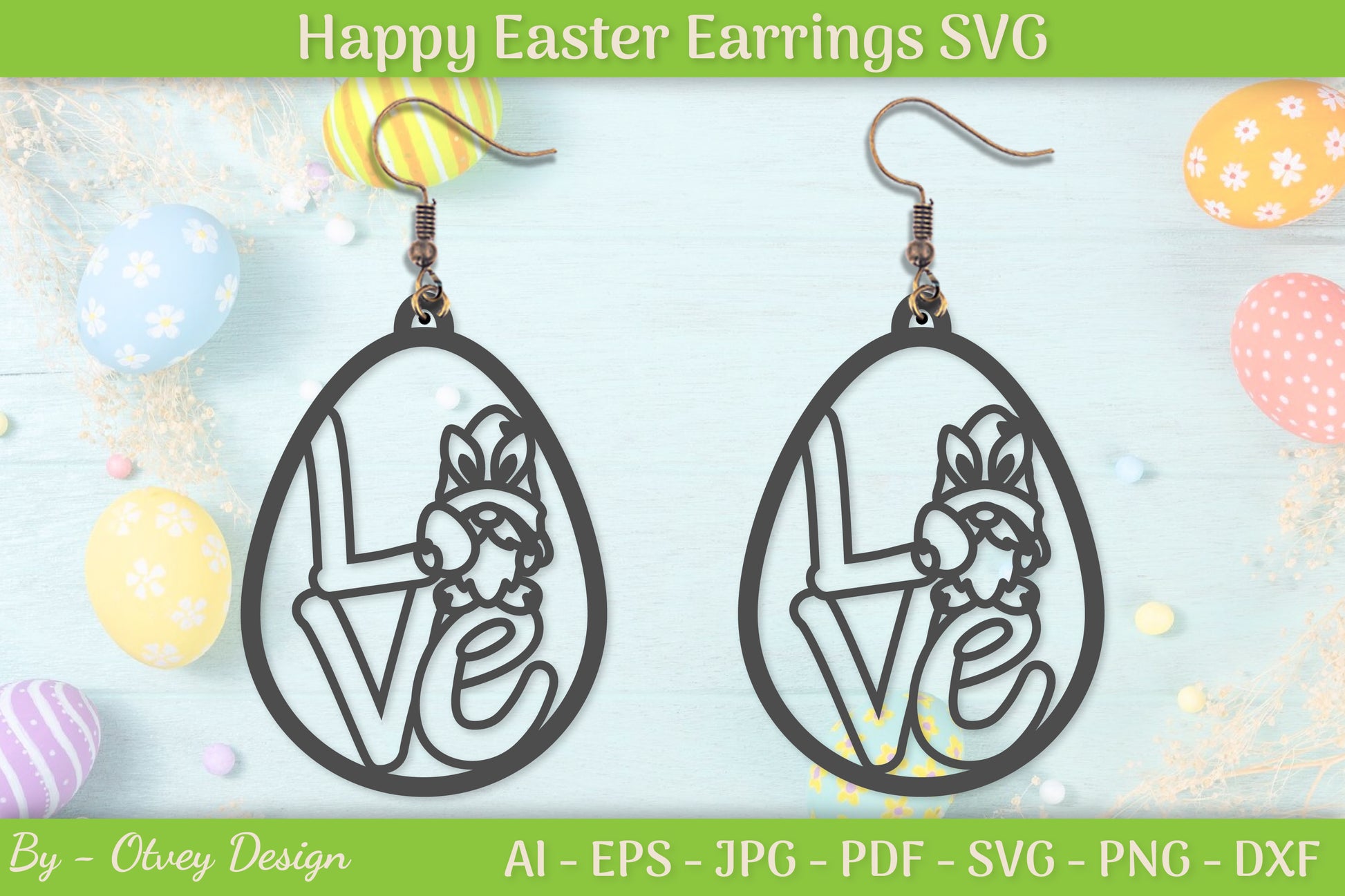 Easter Bunny Earring SVG Bundle 18 - CraftNest - Digital Crafting and Art