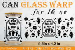 Halloween 16 oz Can Glass Wrap SVG Bundle 7 - CraftNest - Digital Crafting and Art