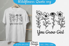 Wildflowers Quote Motivational Sayings SVG Bundle 9 - CraftNest - Digital Crafting and Art