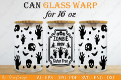 Halloween 16 oz Can Glass Wrap SVG Bundle 7 - CraftNest - Digital Crafting and Art
