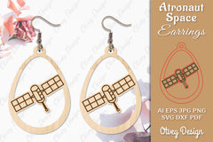 Astronaut Space Keychain Earring SVG Bundle 30 - CraftNest - Digital Crafting and Art