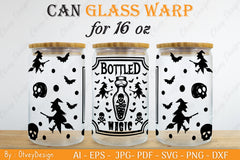 Halloween 16 oz Can Glass Wrap SVG Bundle 11 - CraftNest - Digital Crafting and Art