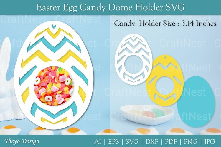 Easter Candy Dome Holder SVG Bundle