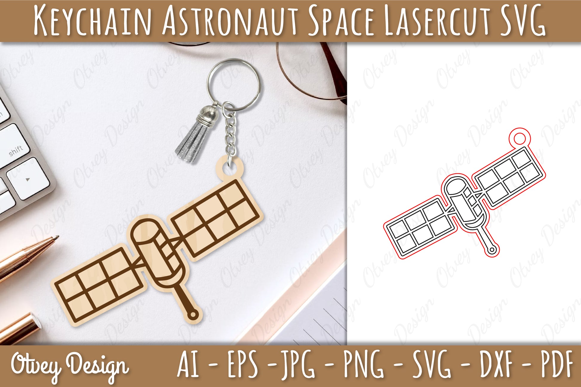 Astronaut Space Keychain Earring SVG Bundle 10 - CraftNest - Digital Crafting and Art