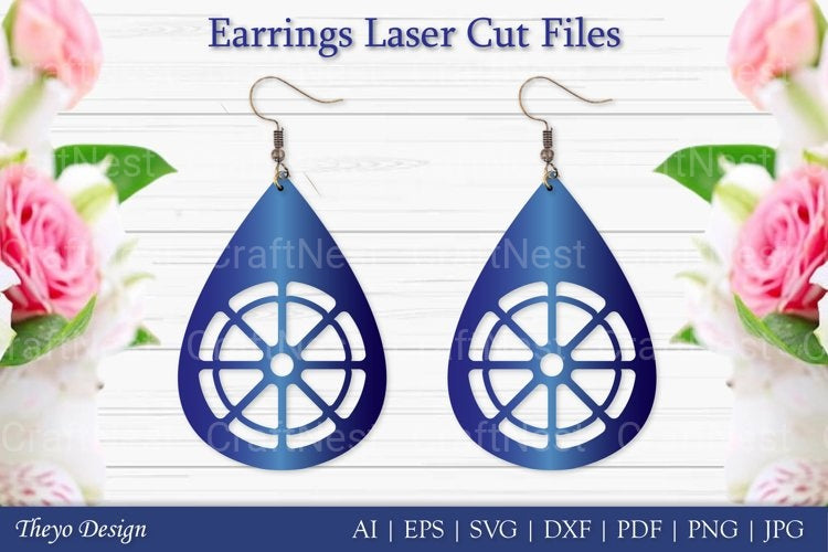 Laser Cut Flower Earrings SVG Bundle